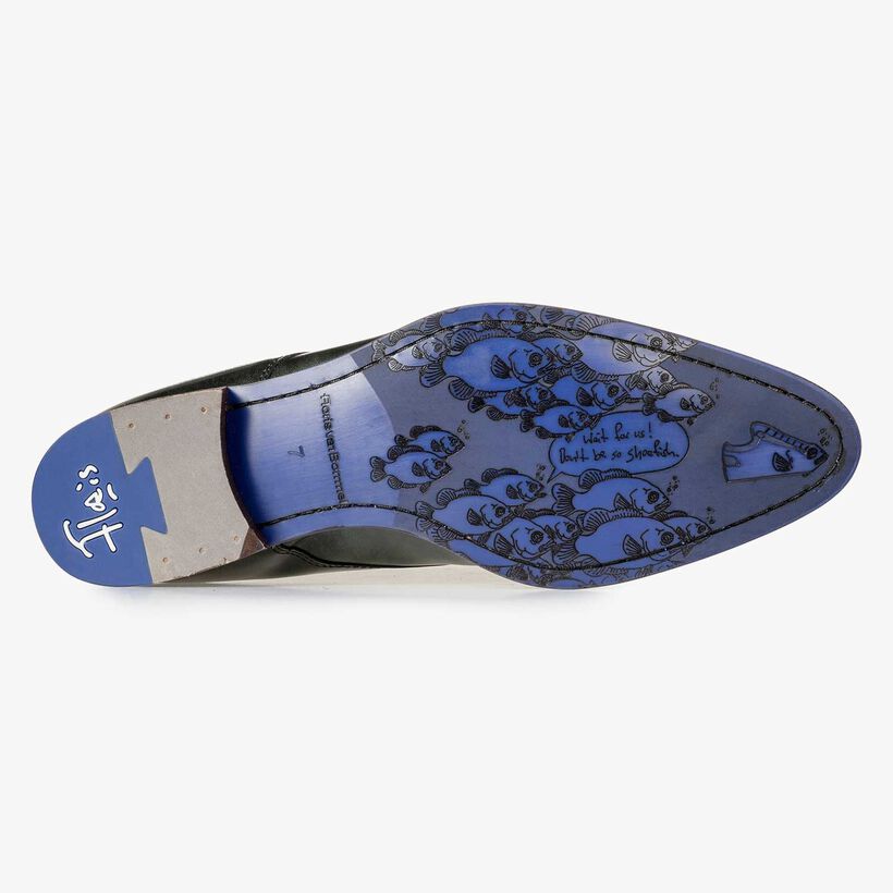 Premium groene lakleren veterschoen