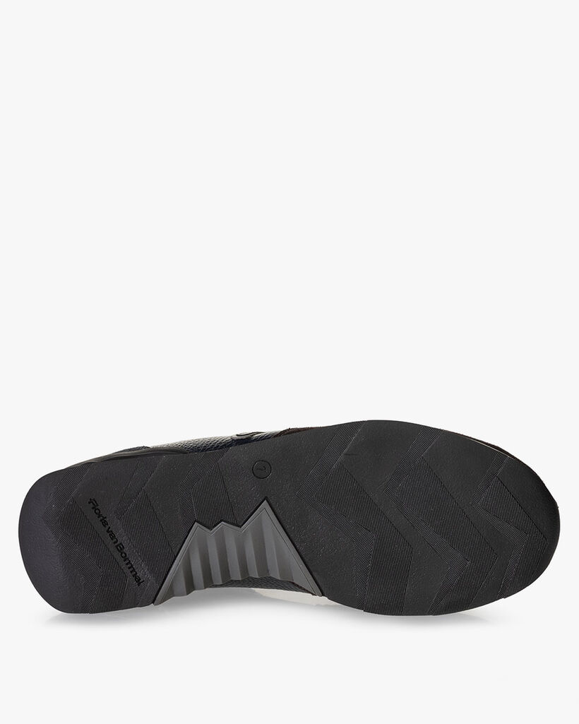 Sneaker su&egrave;de blauw/groen