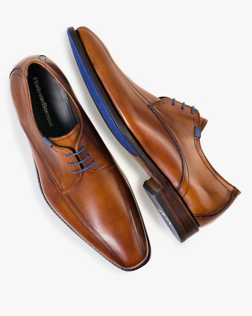 Veterschoen kalfsleer cognac