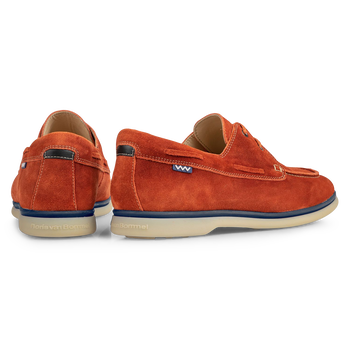 Bootschoen su&egrave;de oranje