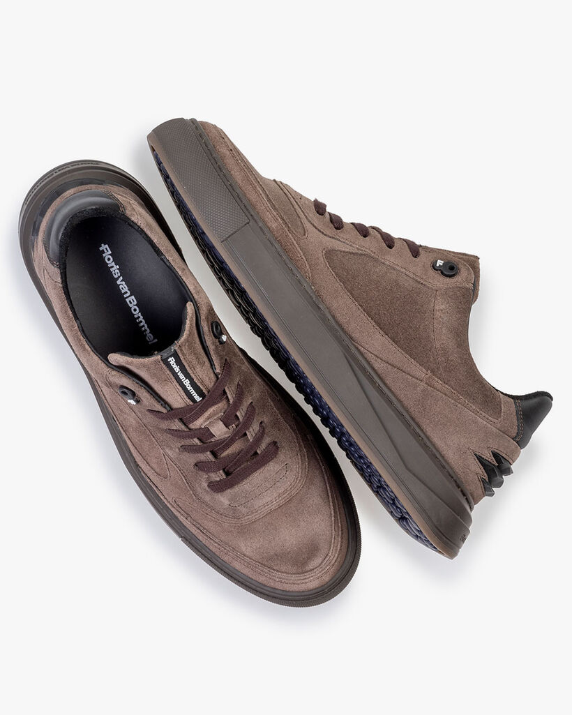 Sneaker suede sand-coloured