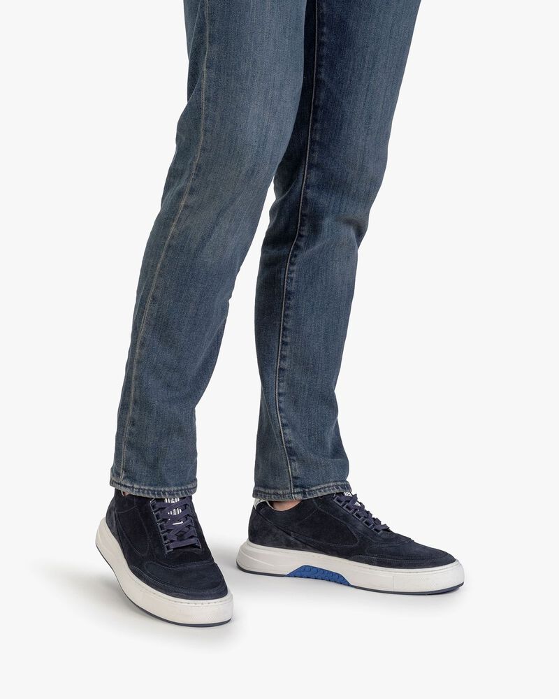 Sneaker su&egrave;de donkerblauw
