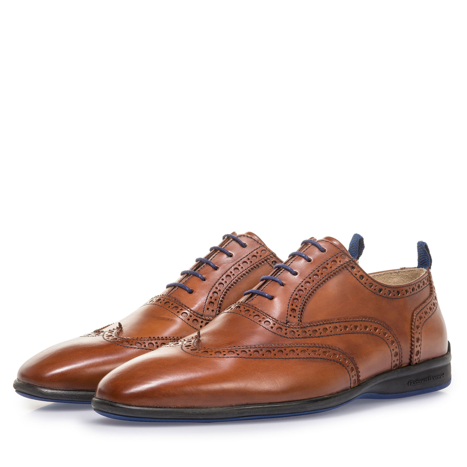16360/07 - Dark cognac-coloured calf leather lace shoe 16360/07 - Dark cognac-coloured calf leather lace shoe