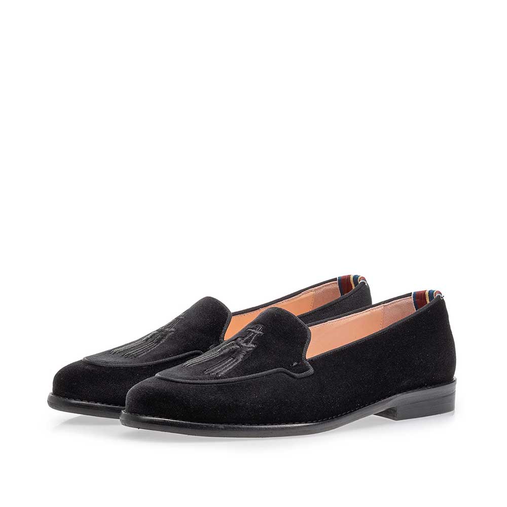 85426/01 - Loafer zwart textiel 85426/01 - Loafer zwart textiel
