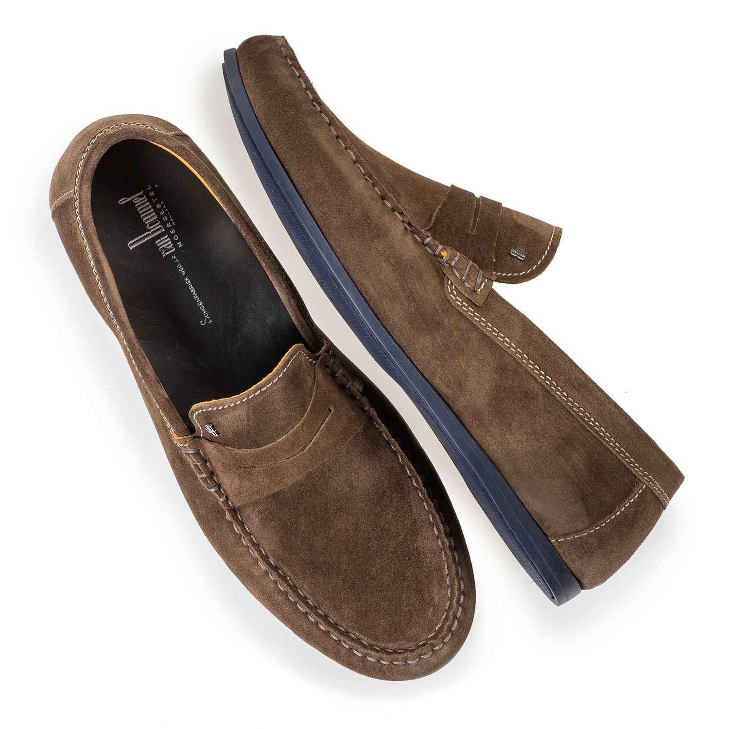 15038/01 - Suède loafer taupekleurig 15038/01 - Suède loafer taupekleurig