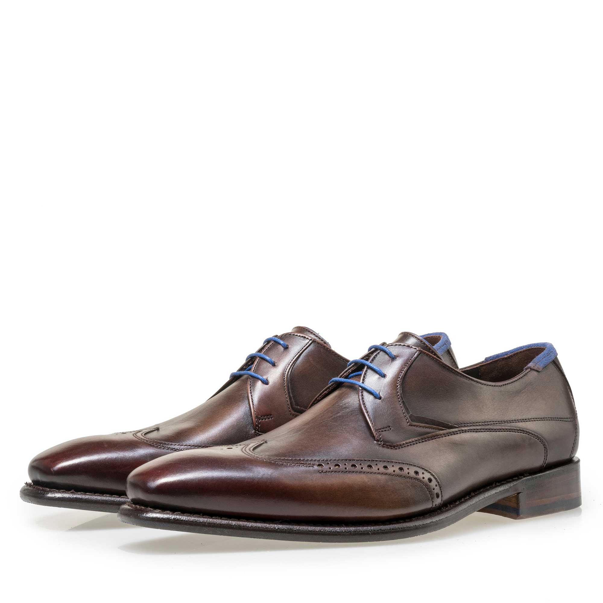 18039/01 - Floris van Bommel men’s dark brown leather lace shoe 18039/01 - Floris van Bommel men’s dark brown leather lace shoe
