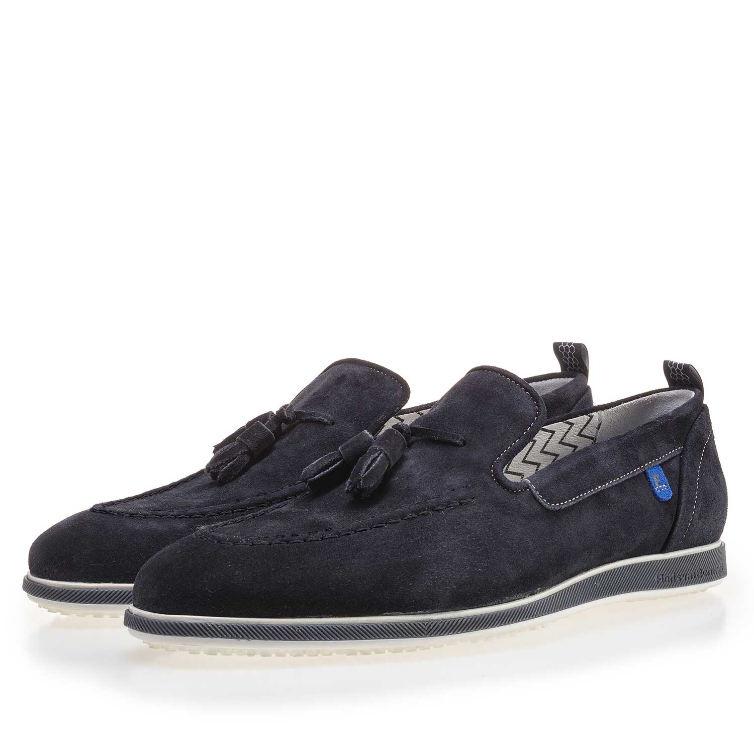 11127/00 - Donkerblauwe suède loafer 11127/00 - Donkerblauwe suède loafer
