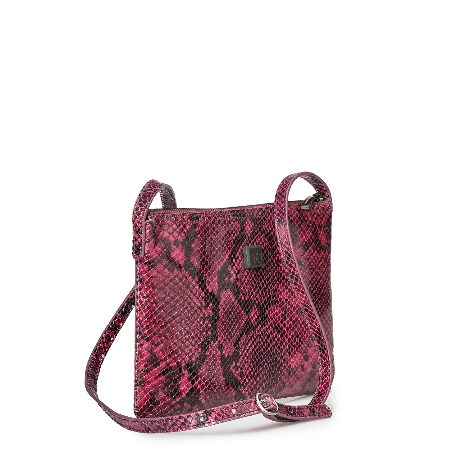 89015/06 - Rode leren crossbody tas met snakeprint 89015/06 - Rode leren crossbody tas met snakeprint