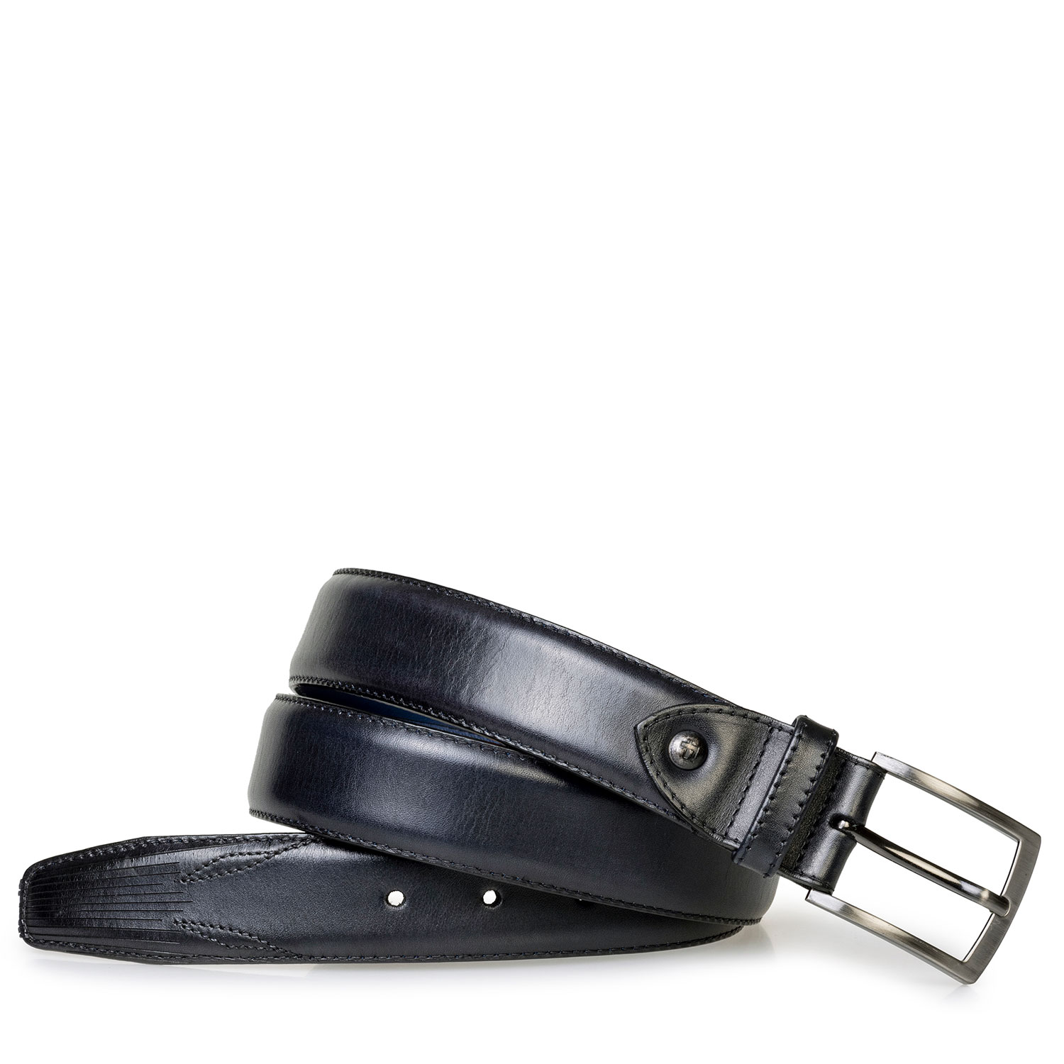 75219/02 - Riem kalfsleer blauw 75219/02 - Riem kalfsleer blauw