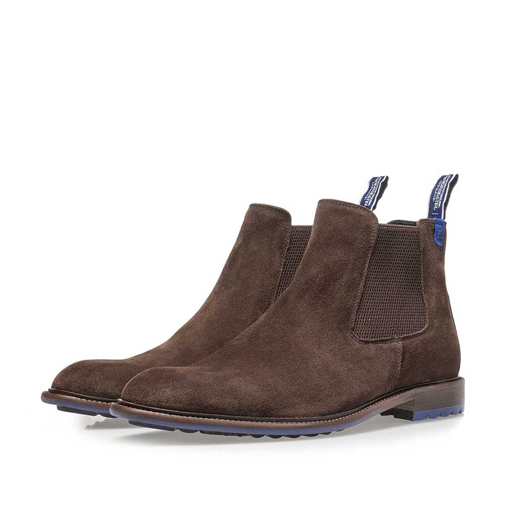 10902/07 - Donkerbruine kalfssuède chelsea boot 10902/07 - Donkerbruine kalfssuède chelsea boot