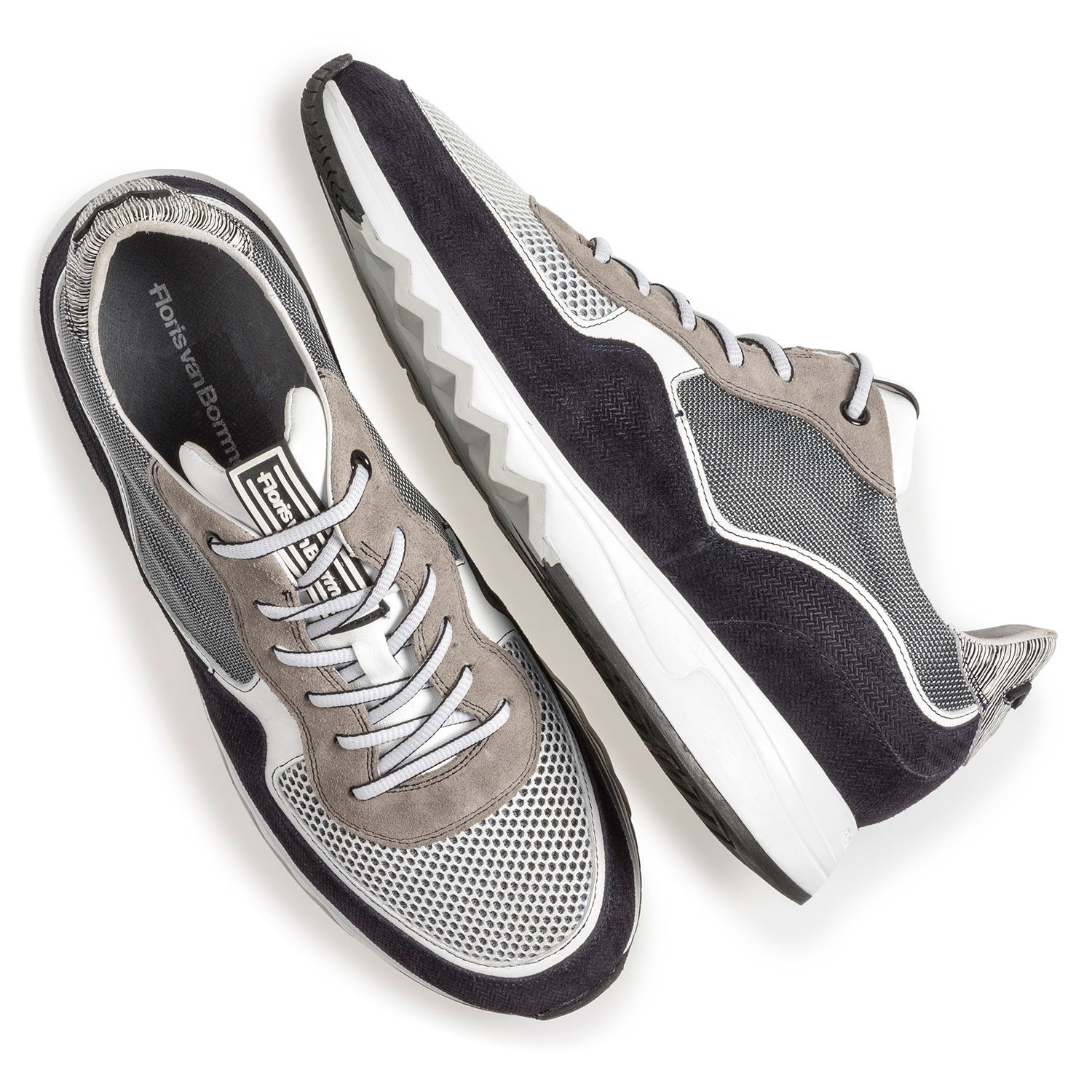 16093/21 - Suède sneaker grijs/zwart 16093/21 - Suède sneaker grijs/zwart
