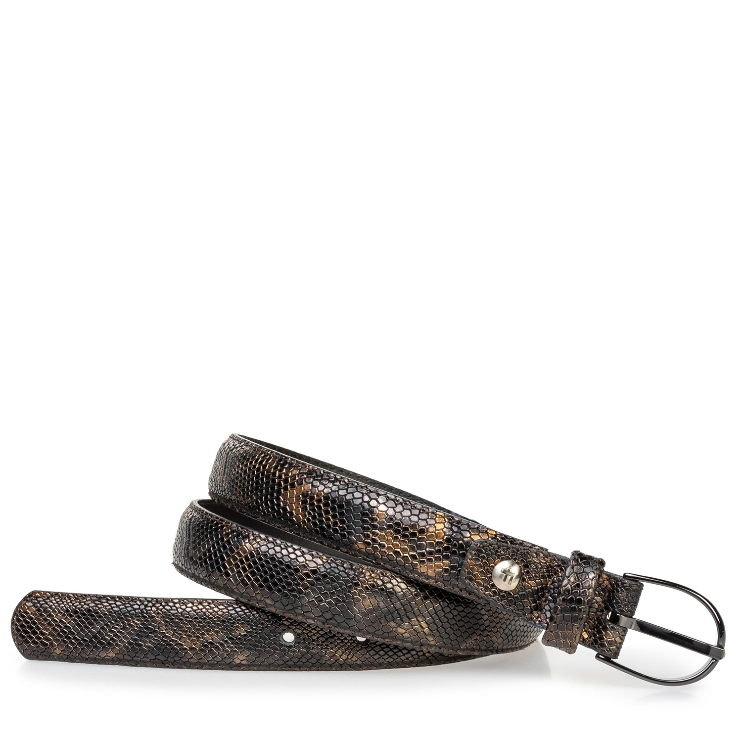 75813/83 - Damesriem crocoprint koper 75813/83 - Damesriem crocoprint koper