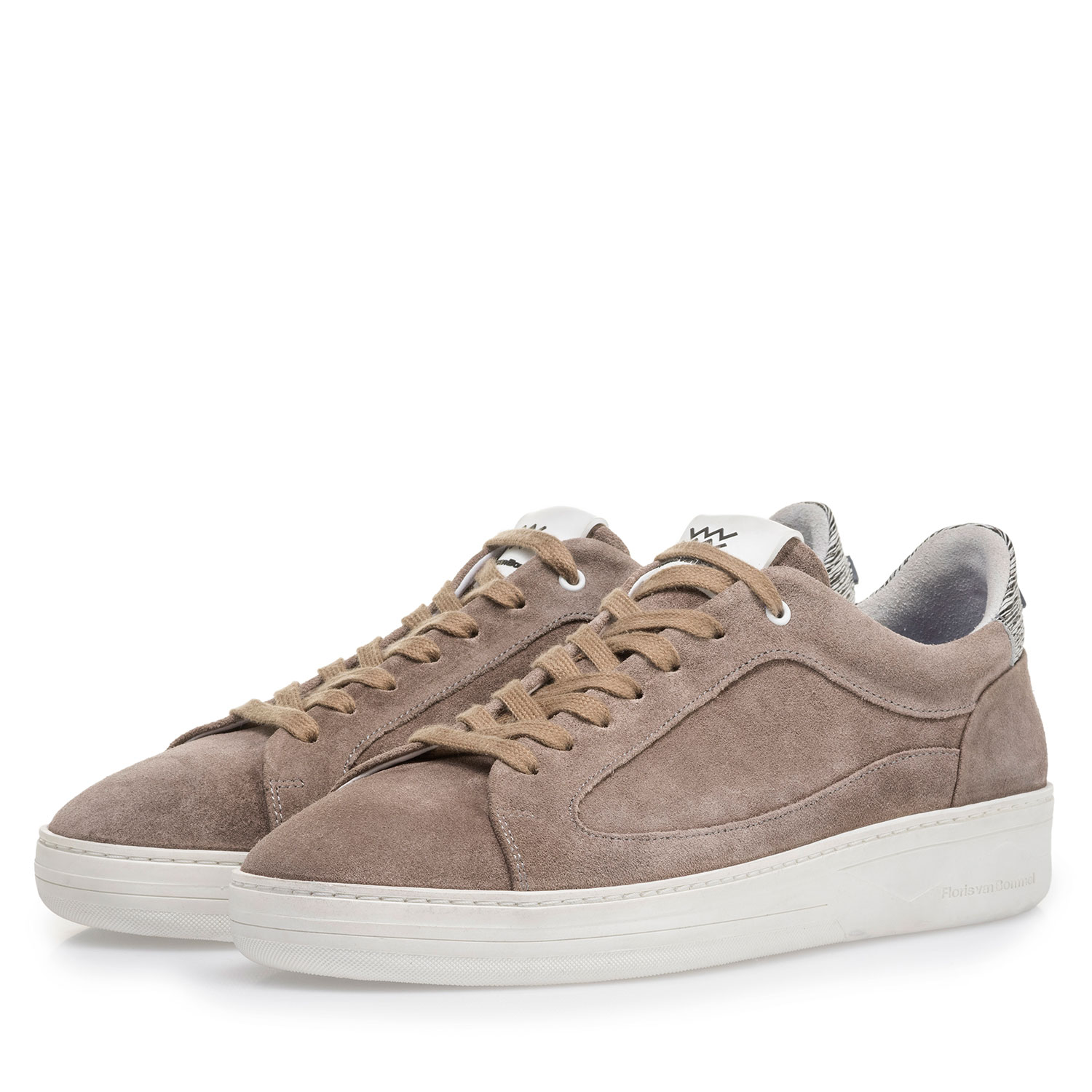 13265/05 - Taupe-coloured suede leather sneaker 13265/05 - Taupe-coloured suede leather sneaker