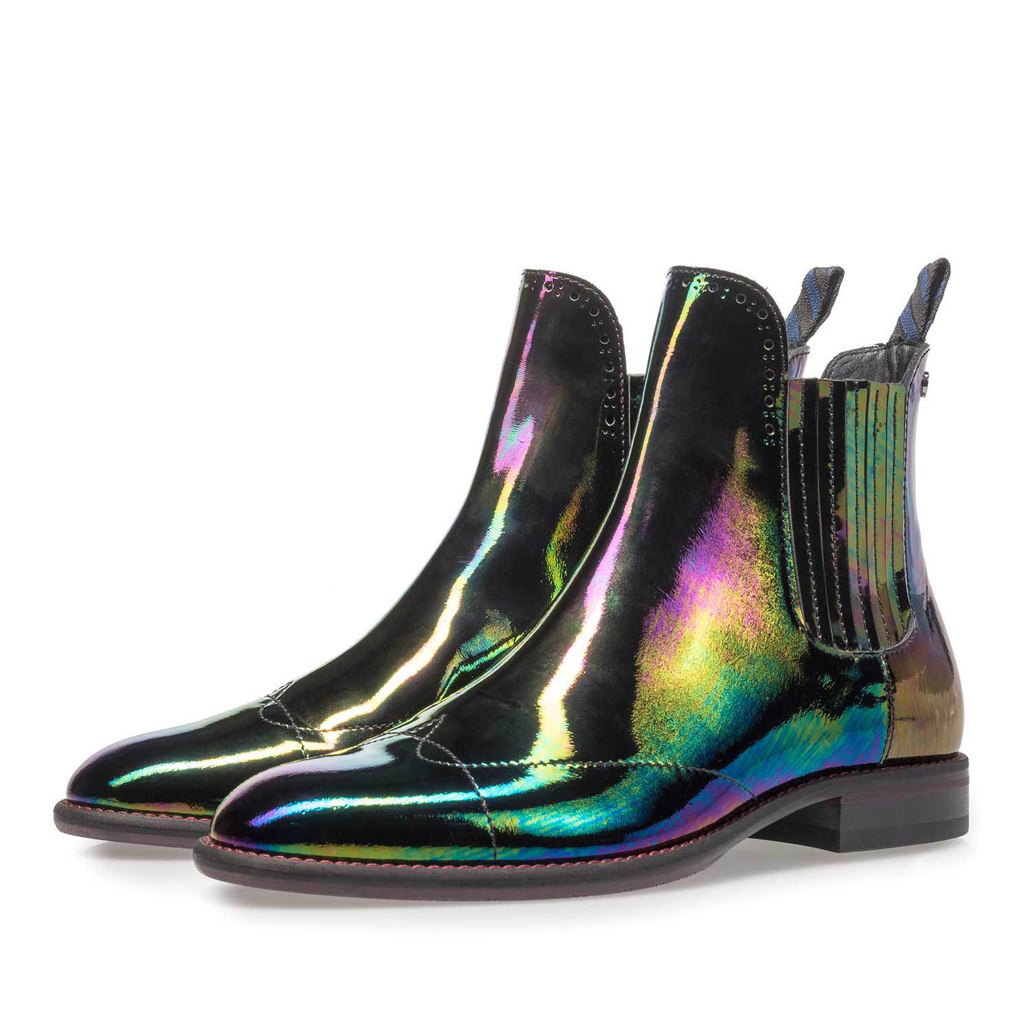 85601/02 - Multi-coloured patent leather Chelsea boot 85601/02 - Multi-coloured patent leather Chelsea boot