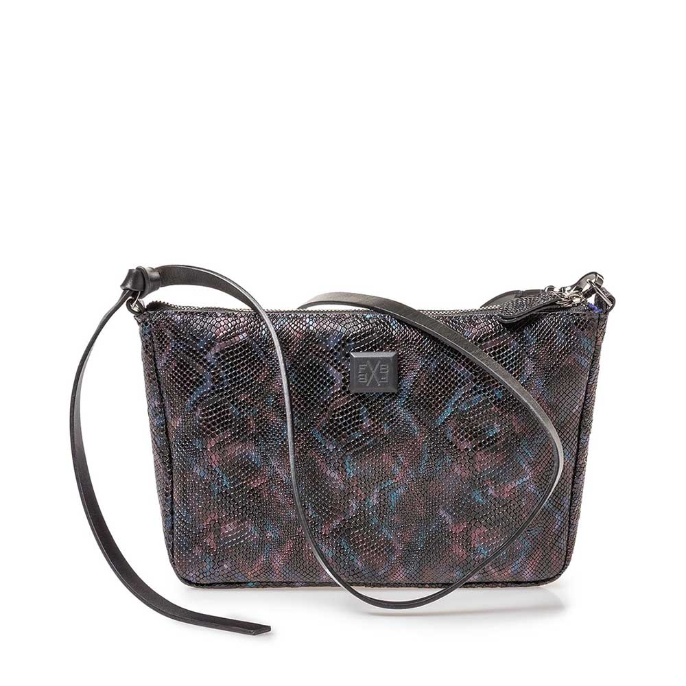 89019/33 - Tas crocoprint blauw 89019/33 - Tas crocoprint blauw