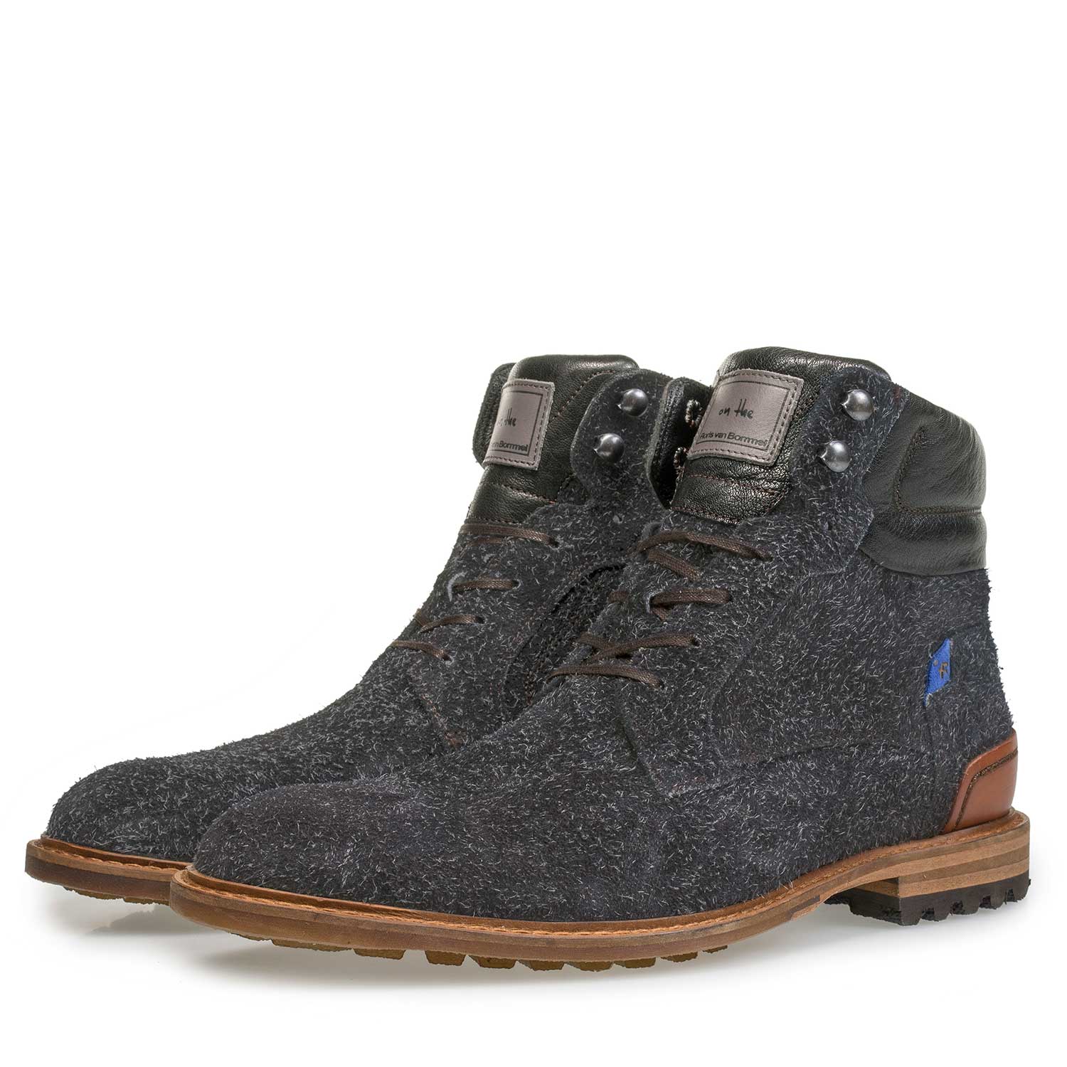 10234/14 - Donkergrijze ruwharige veterboot 10234/14 - Donkergrijze ruwharige veterboot
