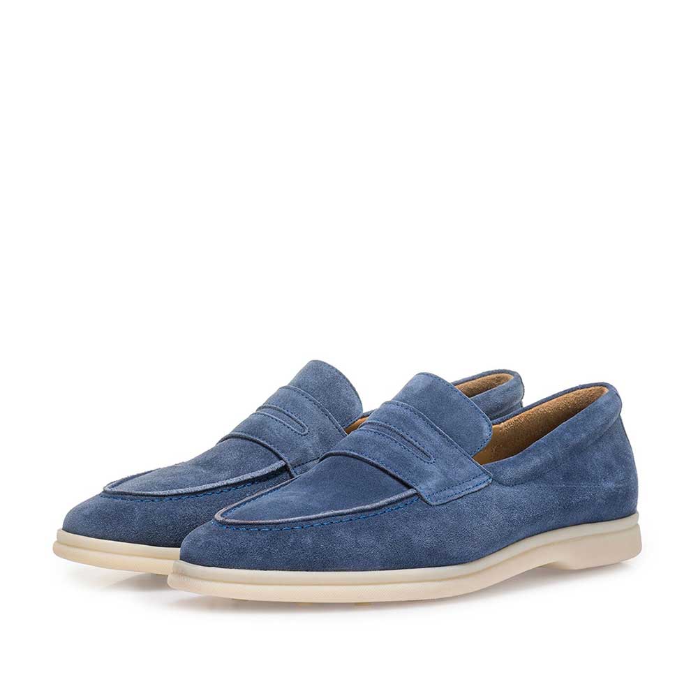 11205/04 - Blauwe suède loafer 11205/04 - Blauwe suède loafer