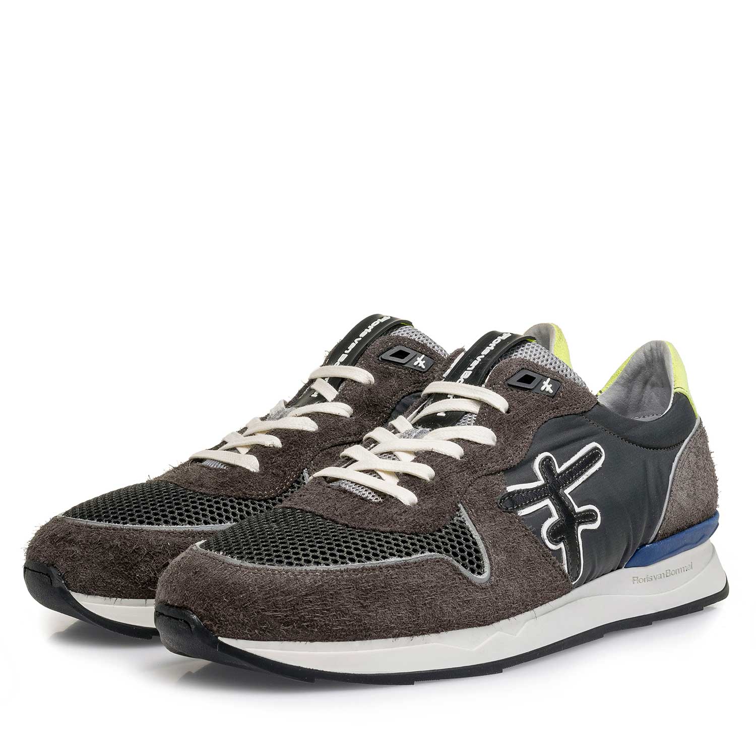 16246/00 - Grey-blue suede leather sneaker 16246/00 - Grey-blue suede leather sneaker