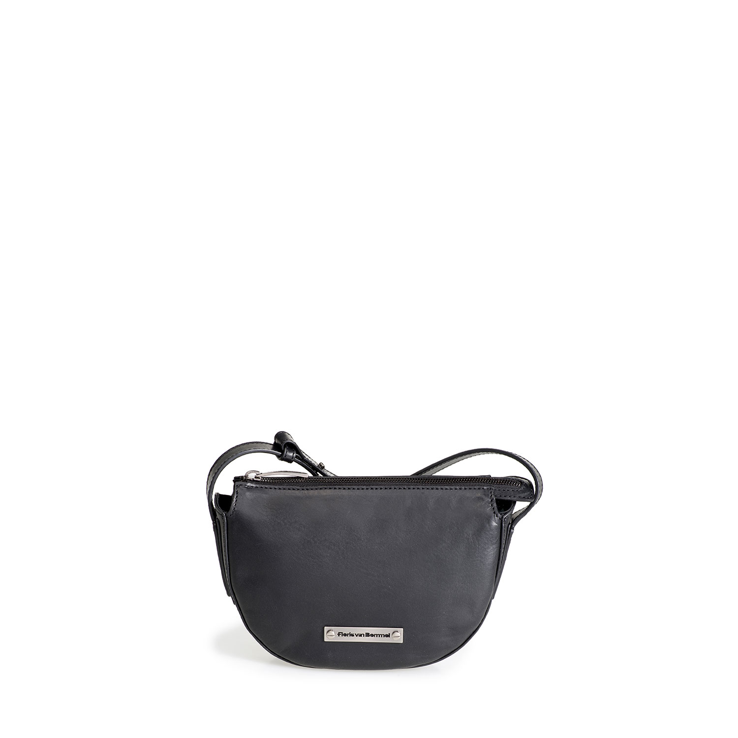 89013/00 - Black leather cross body bag 89013/00 - Black leather cross body bag