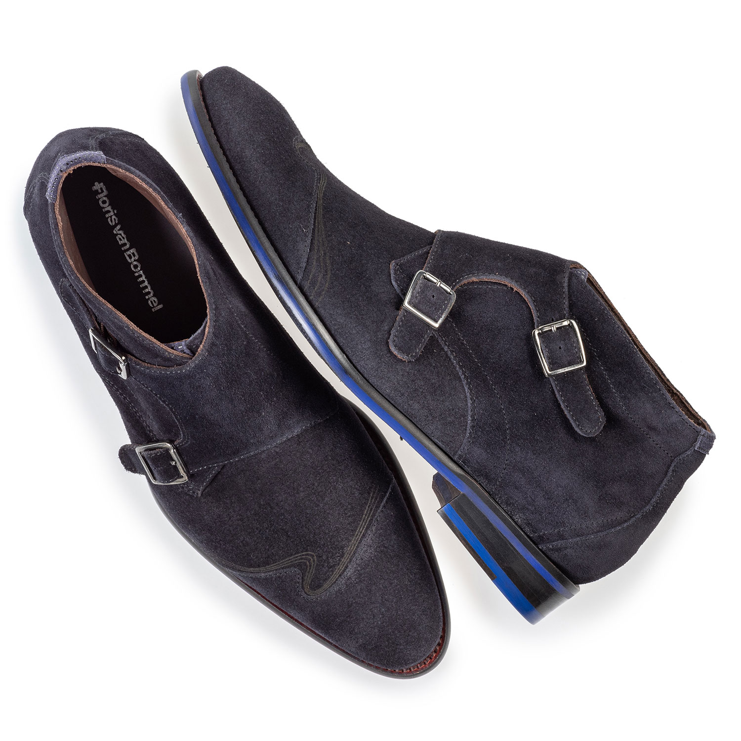 20197/03 - Gespschoen blauw suède 20197/03 - Gespschoen blauw suède