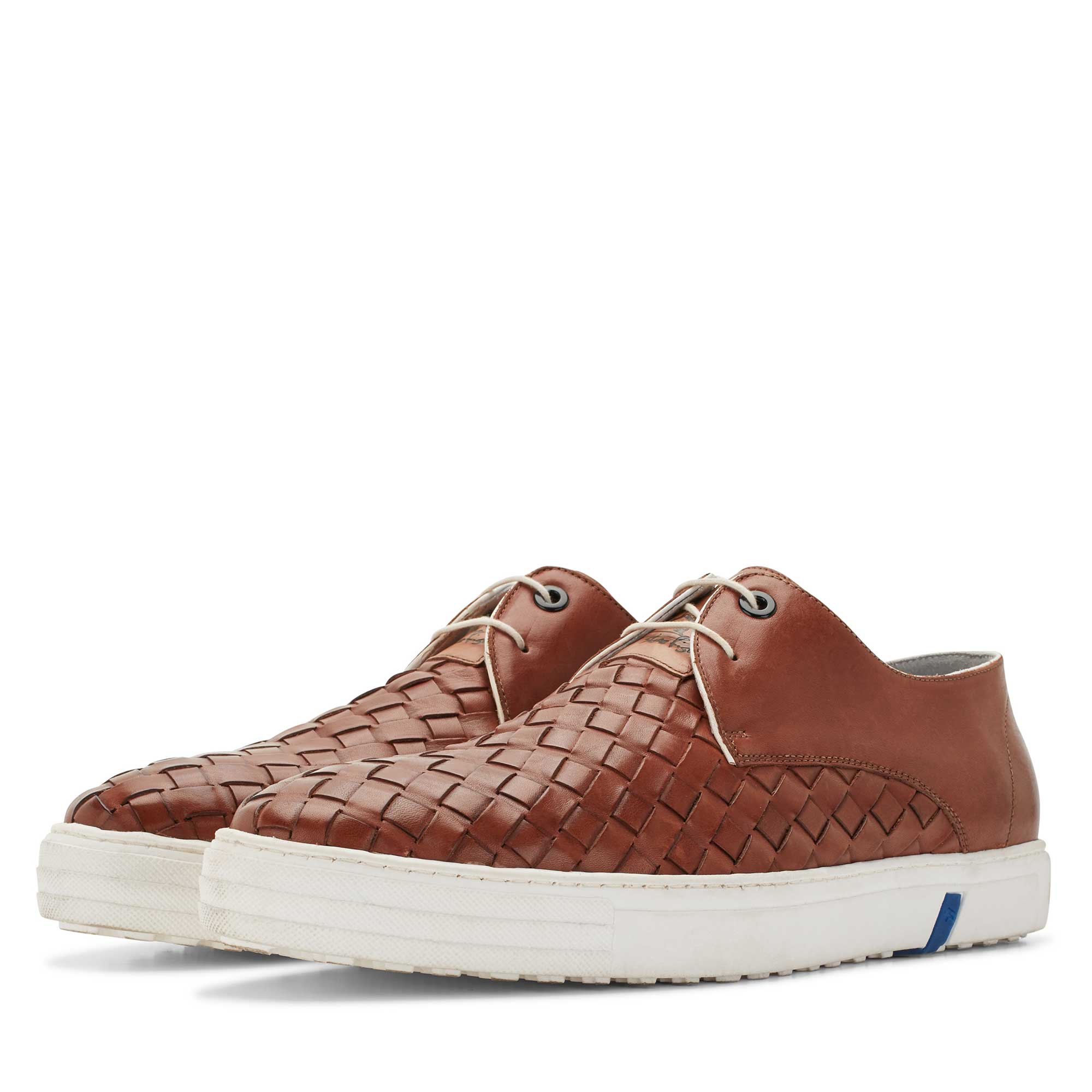 14451/02 - Floris van Bommel cognac leren heren city sneaker 14451/02 - Floris van Bommel cognac leren heren city sneaker