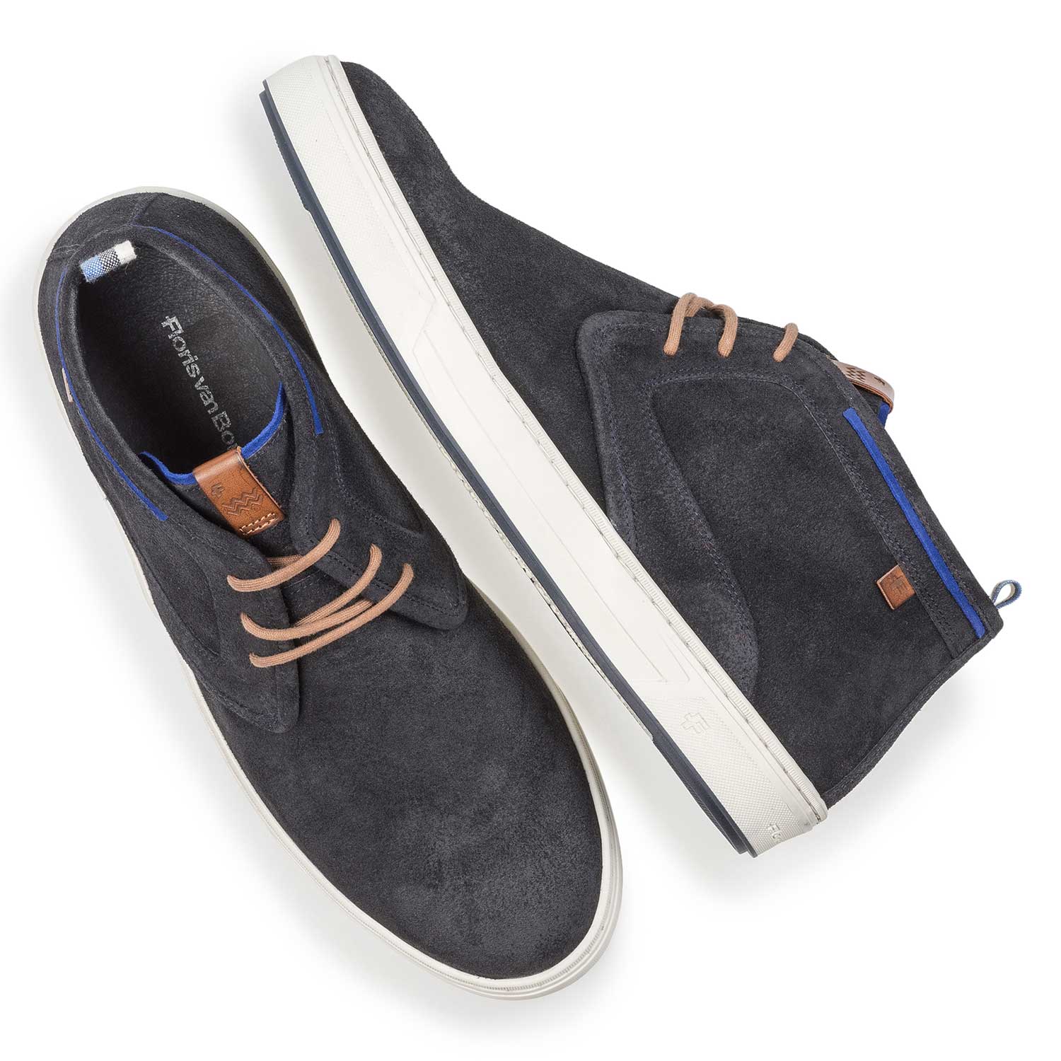 10466/10 - Dark blue suede lace boot 10466/10 - Dark blue suede lace boot