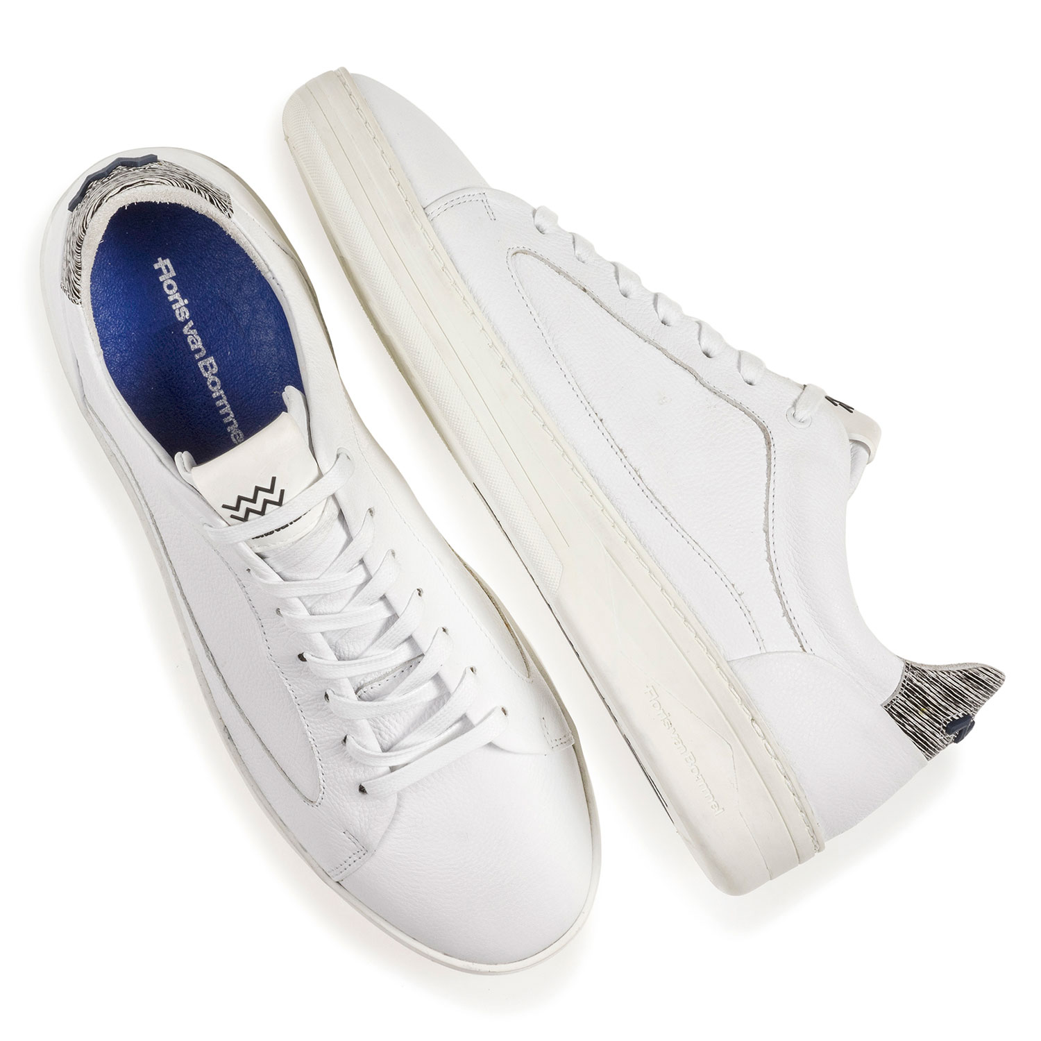 13265/00 - Witte kalfsleren sneaker 13265/00 - Witte kalfsleren sneaker