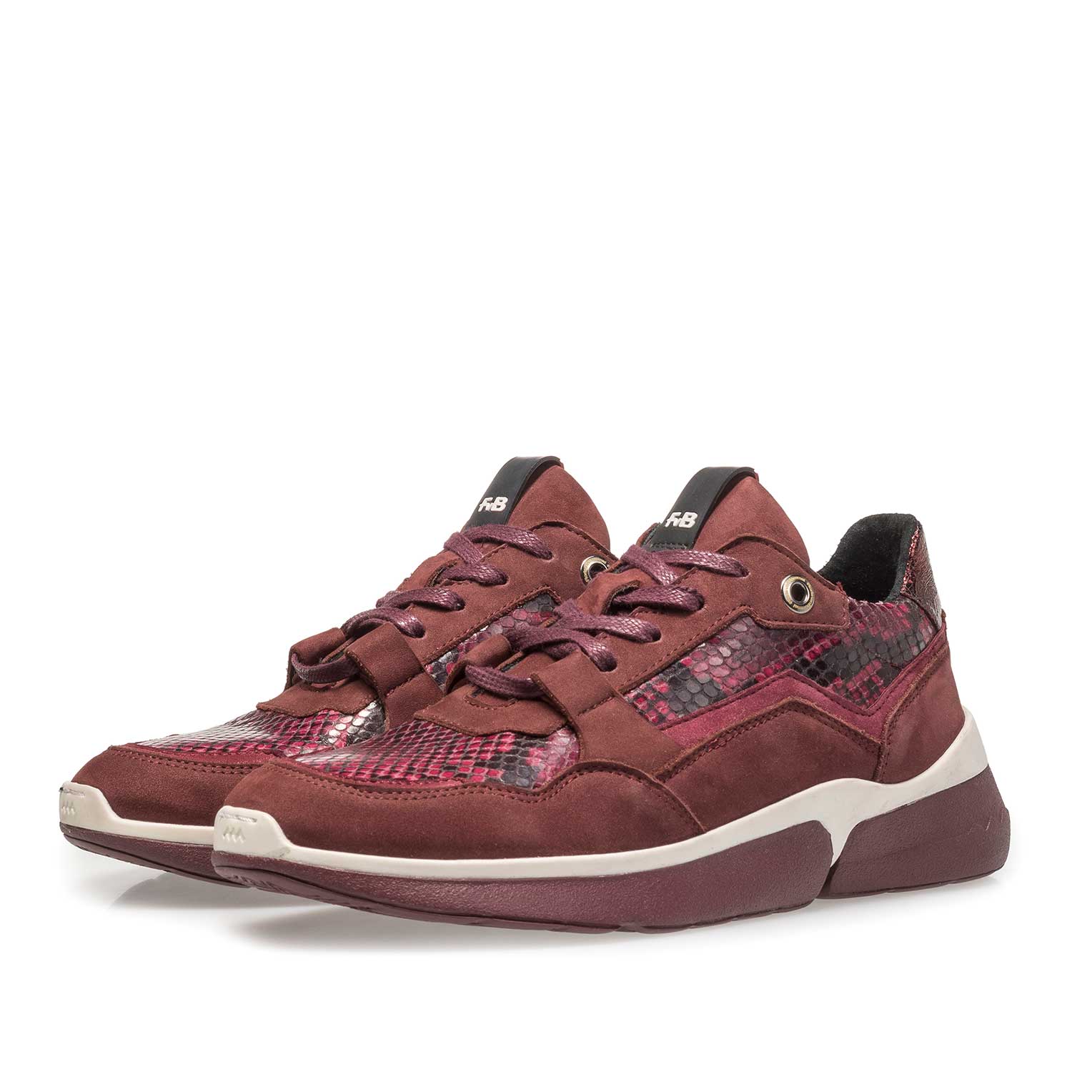 Women S Red Suede Leather Sneaker 02 Floris Van Bommel Women