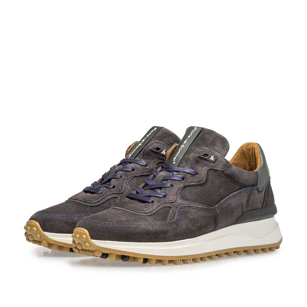 16301/23 - Donkergrijze suède sneaker 16301/23 - Donkergrijze suède sneaker