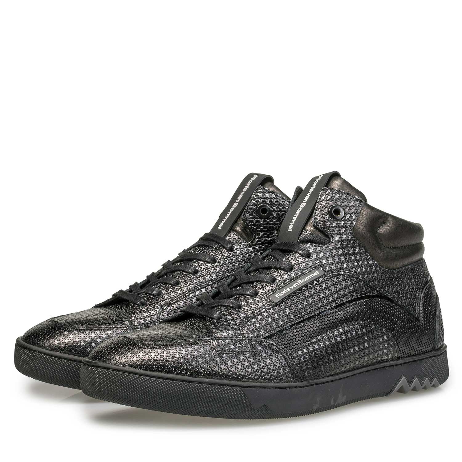 10200/09 - Halfhoge zilveren sneaker 10200/09 - Halfhoge zilveren sneaker
