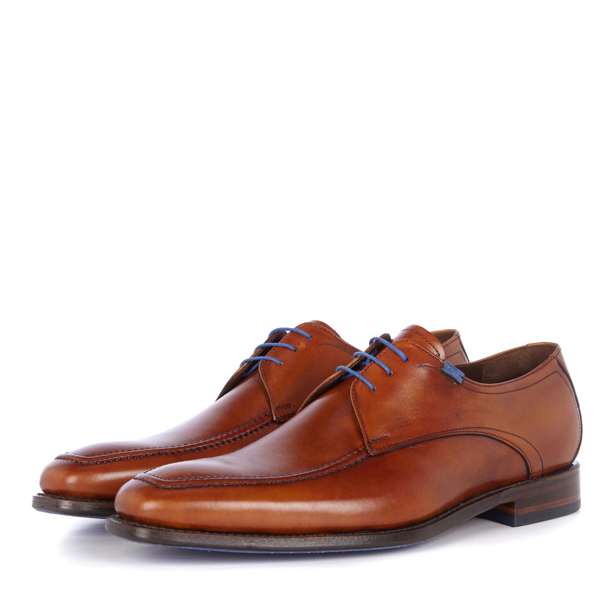 13370/00 - Cognac-coloured leather lace shoe 13370/00 - Cognac-coloured leather lace shoe