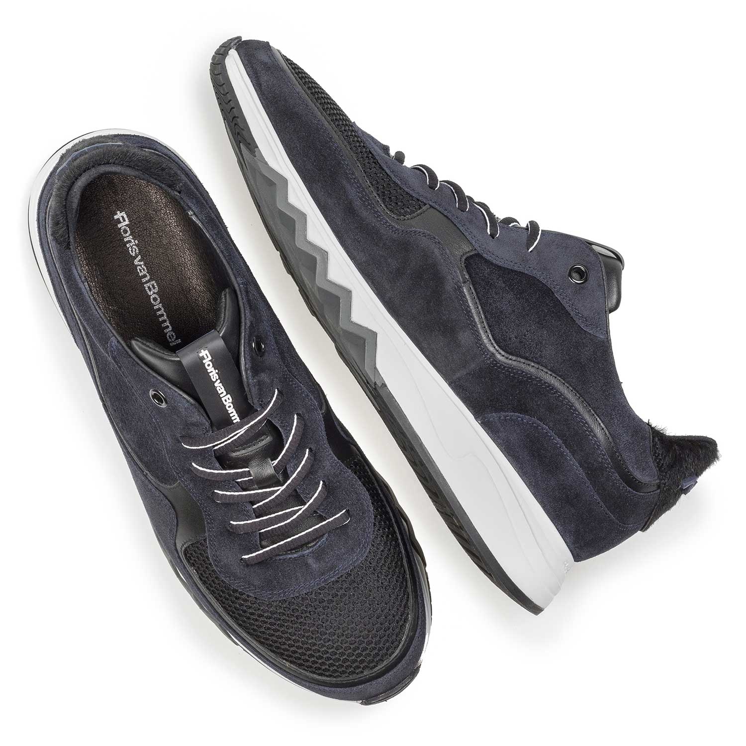 16093/17 - Donkerblauwe suède sneaker 16093/17 - Donkerblauwe suède sneaker