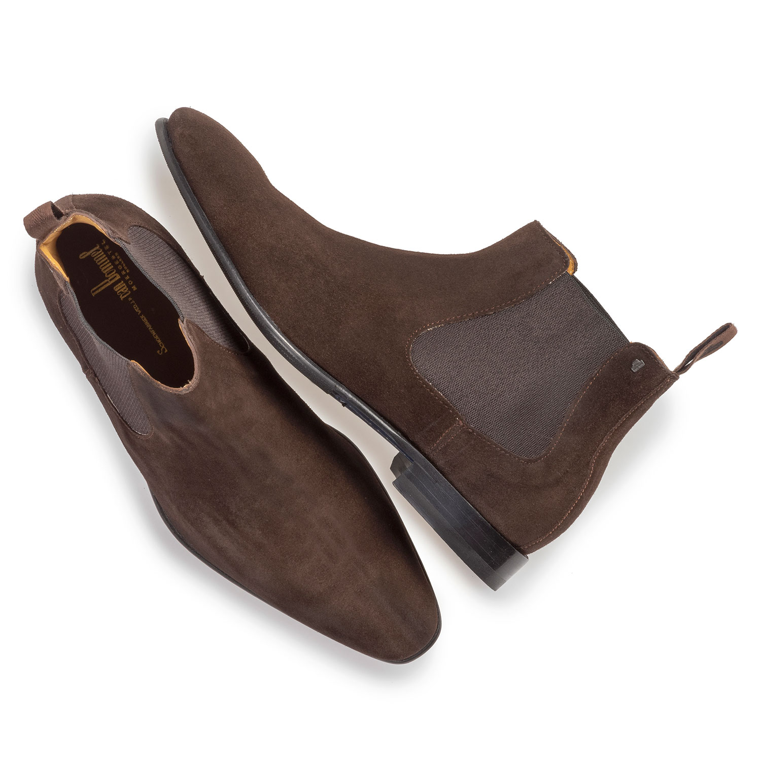 10537/02 - Donkerbruine suède chelsea boot 10537/02 - Donkerbruine suède chelsea boot