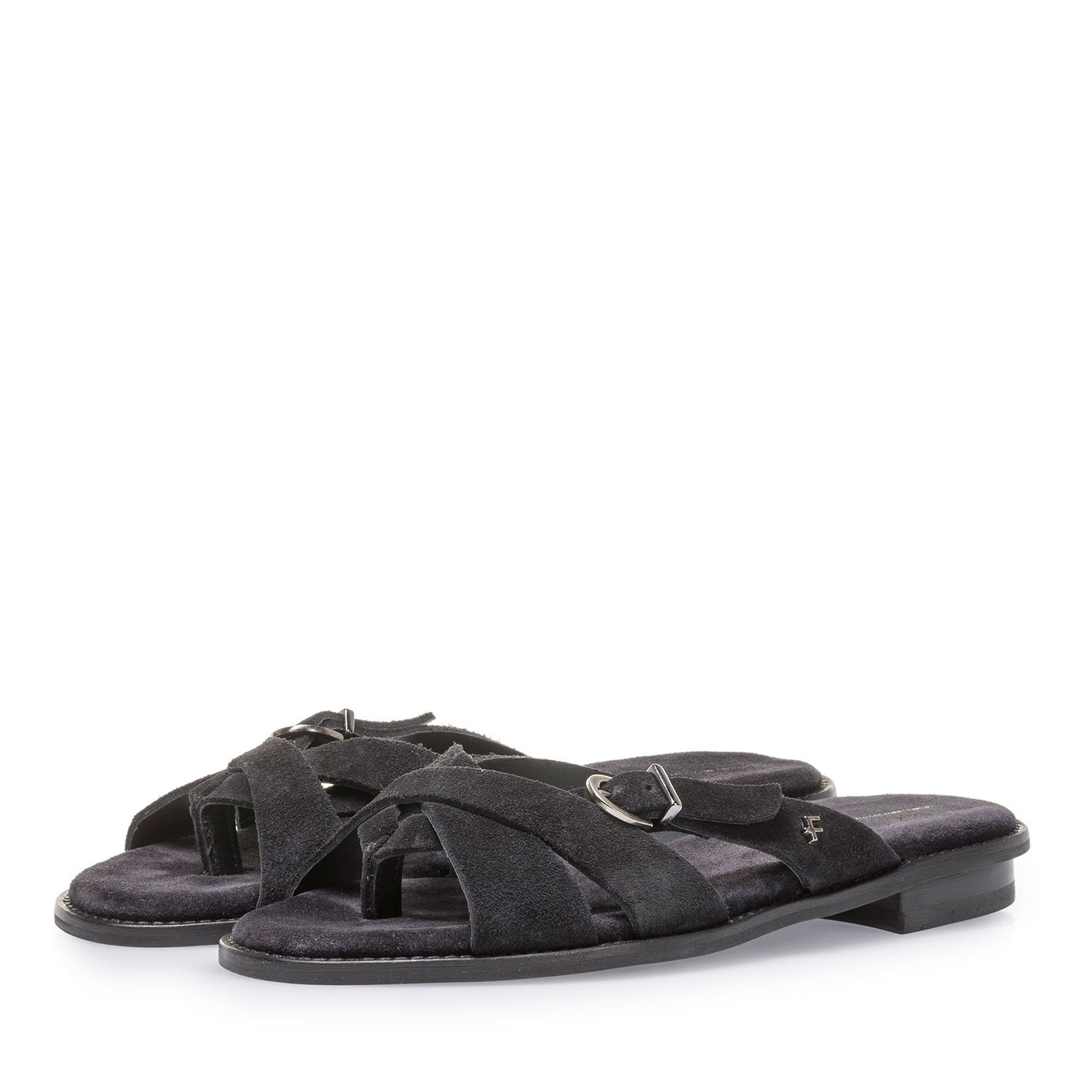 85926/00 - Black suede leather slipper 85926/00 - Black suede leather slipper