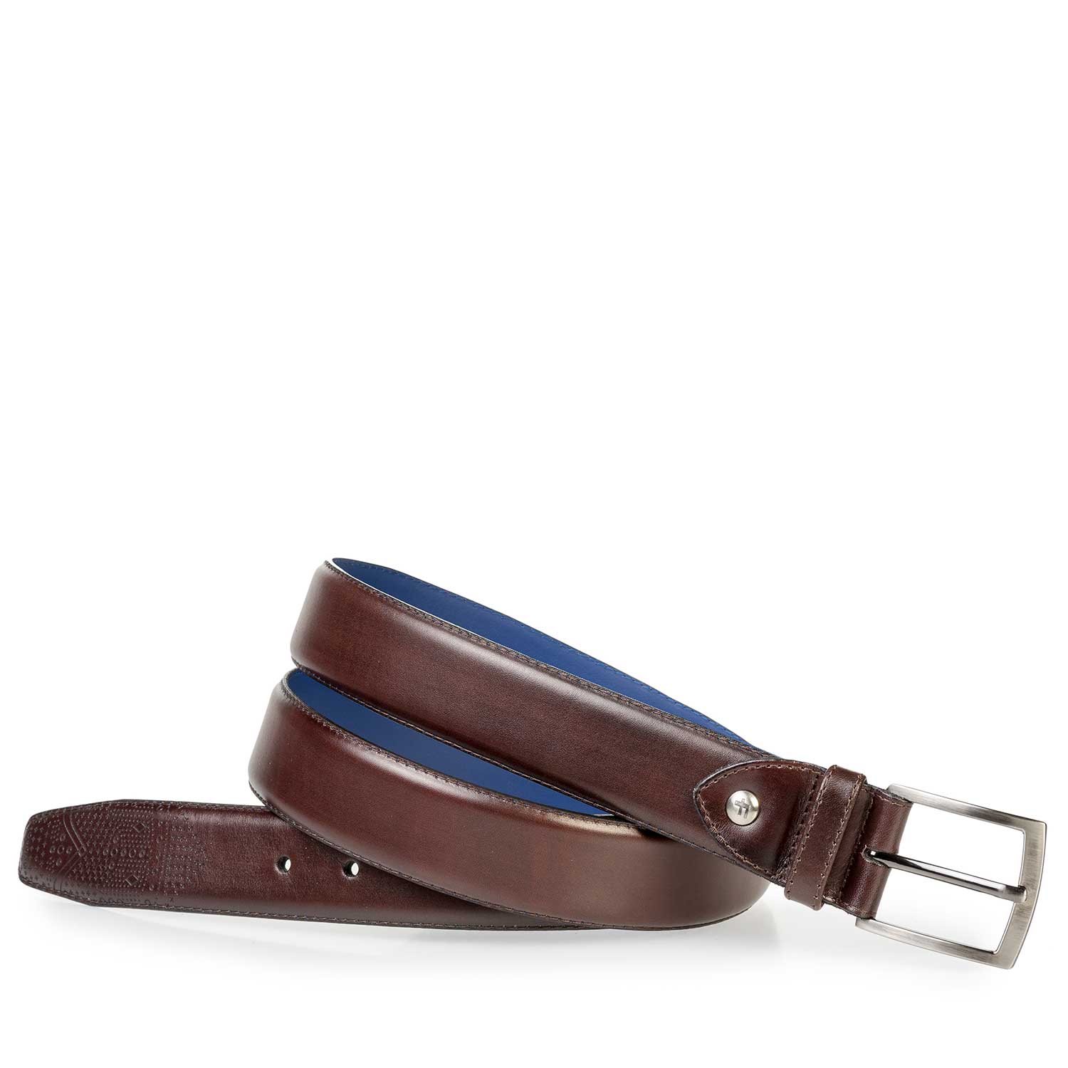 75210/02 - Donkerbruine kalfsleren riem 75210/02 - Donkerbruine kalfsleren riem