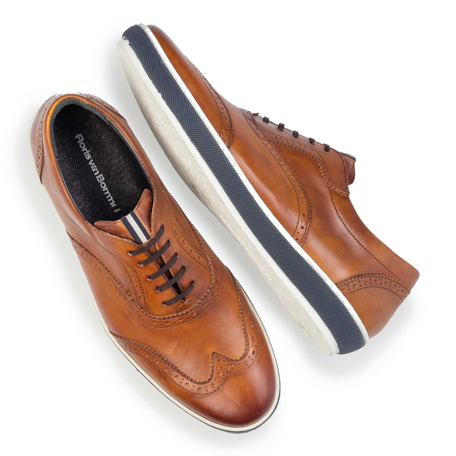 19036/38 - Kalfsleren brogue cognac 19036/38 - Kalfsleren brogue cognac
