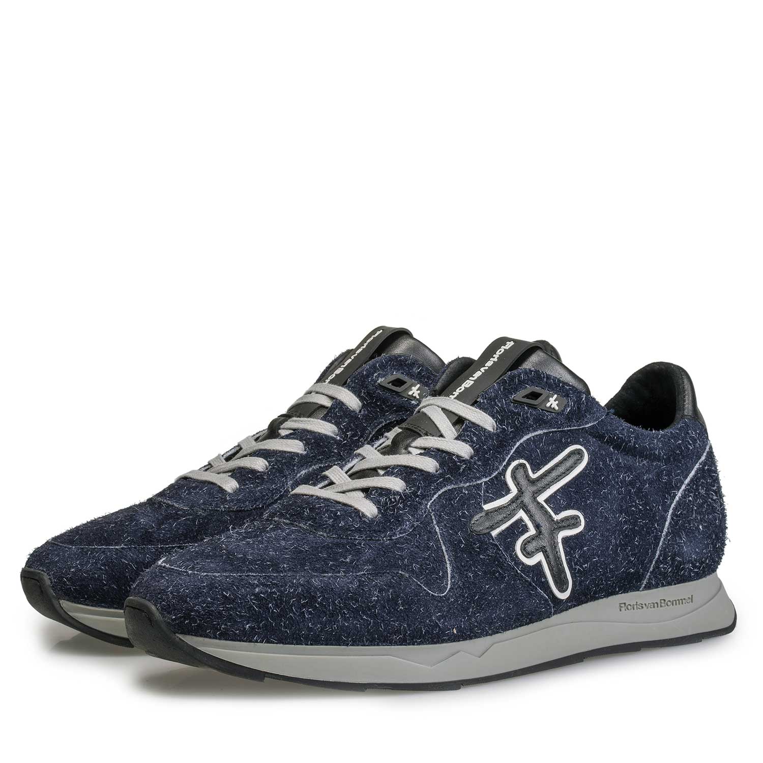 16226/09 - Blauwe sneaker van ruwharig suède 16226/09 - Blauwe sneaker van ruwharig suède