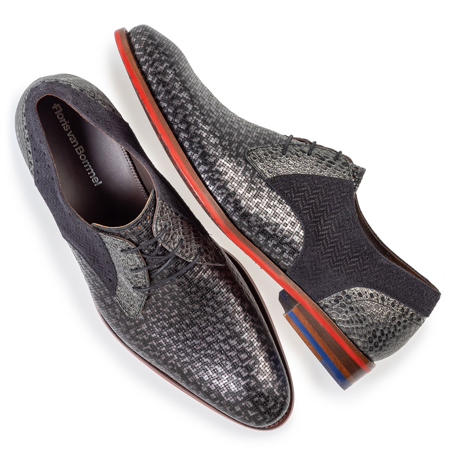 18107/21 - Veterschoen grijs metallic 18107/21 - Veterschoen grijs metallic