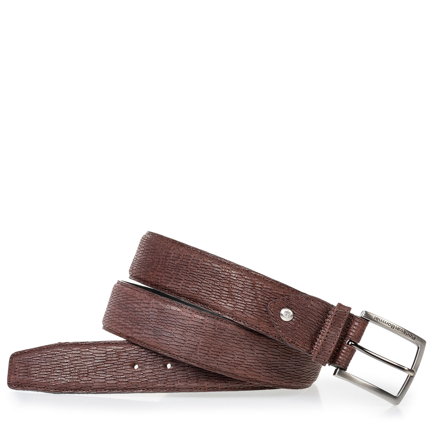 75202/62 - Brown belt with print nubuck 75202/62 - Brown belt with print nubuck