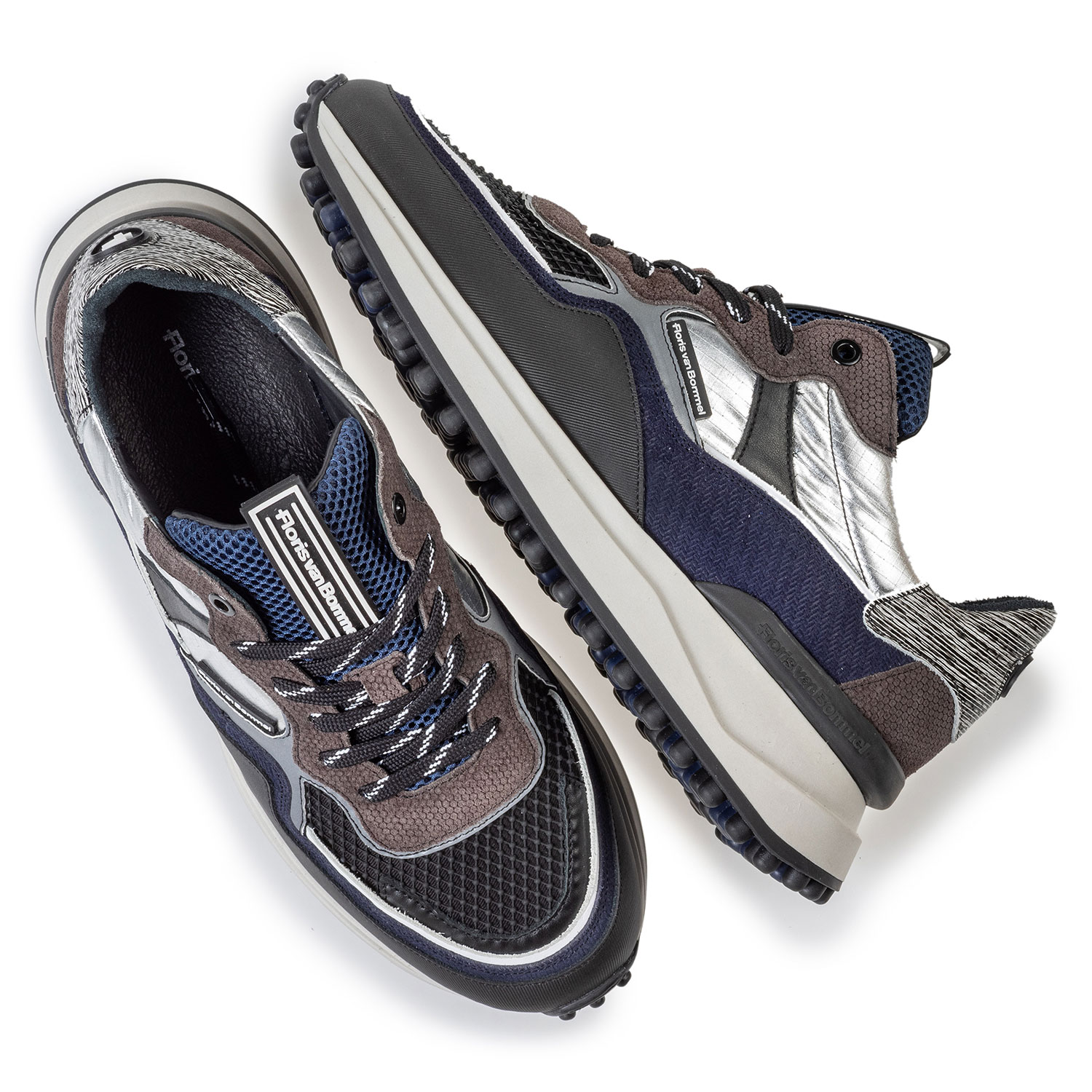 16308/02 - Noppi sneaker donkergrijs/blauw 16308/02 - Noppi sneaker donkergrijs/blauw