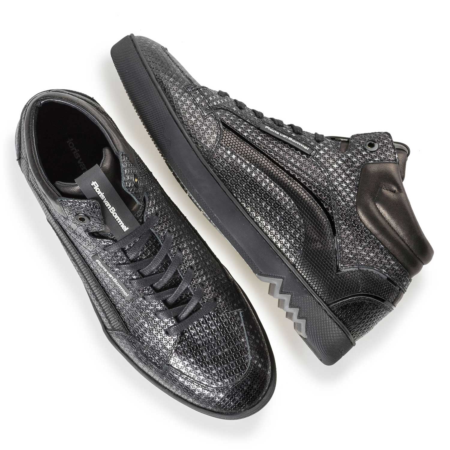 10200/09 - Halfhoge zilveren sneaker 10200/09 - Halfhoge zilveren sneaker