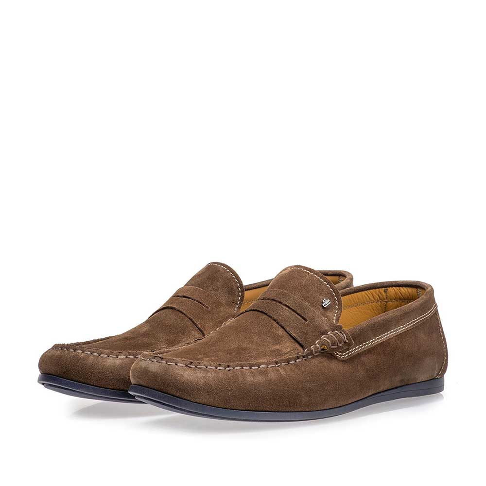 15038/01 - Suède loafer taupekleurig 15038/01 - Suède loafer taupekleurig