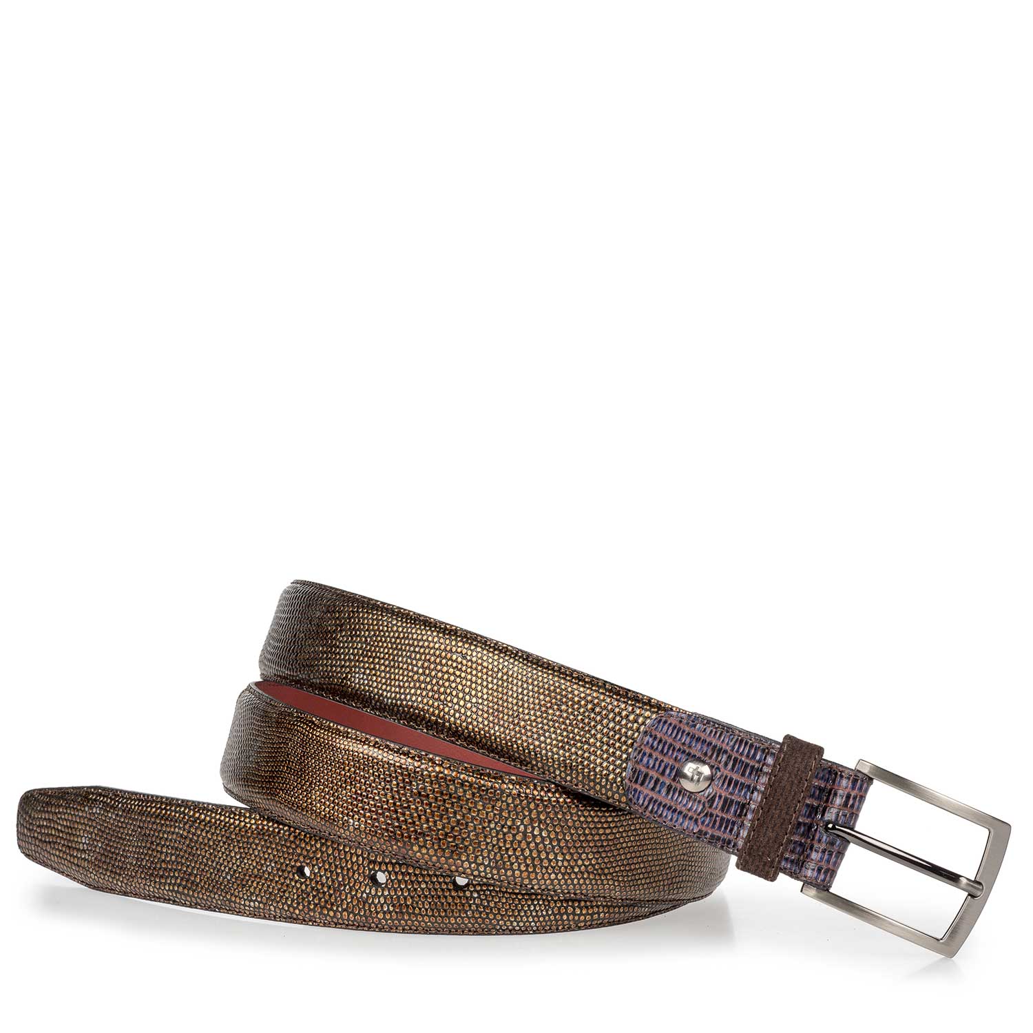 75188/18 - Premium bronskleurige leren riem 75188/18 - Premium bronskleurige leren riem