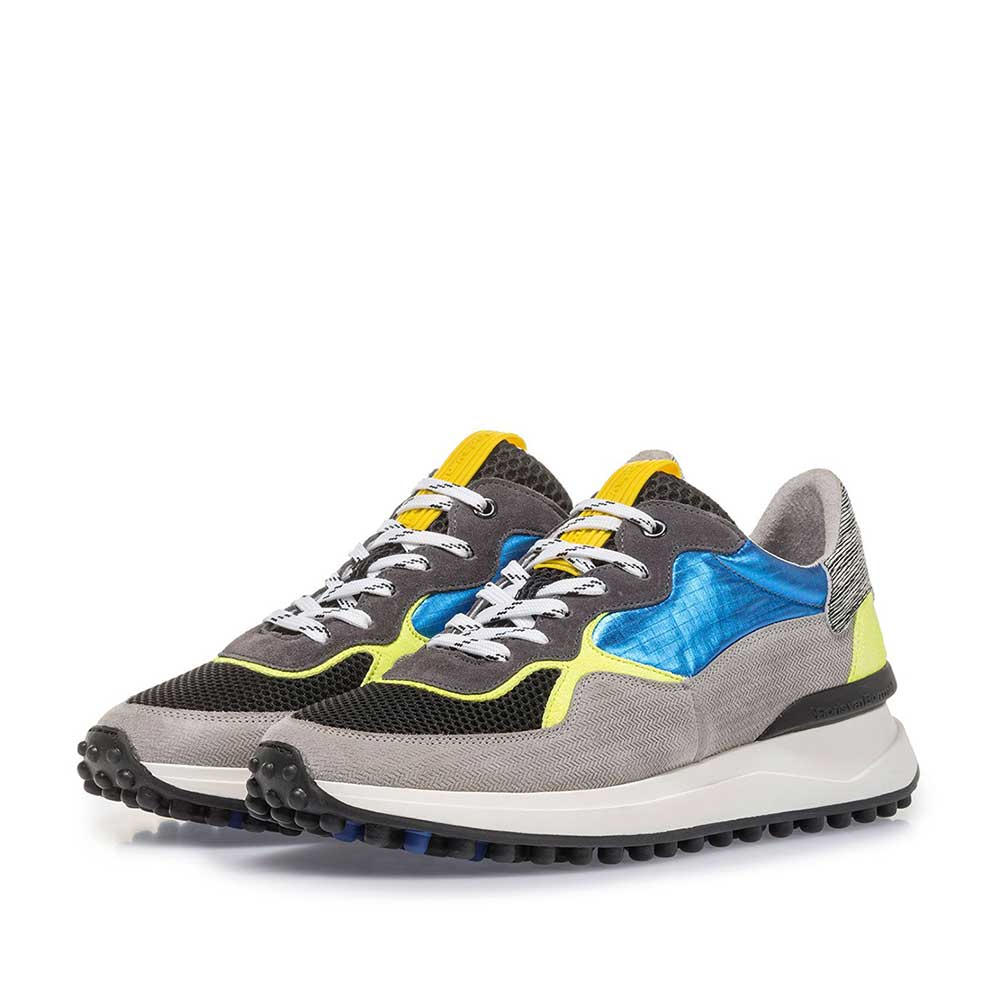 16301/18 - Multi-color sneaker met geel/blauwe details 16301/18 - Multi-color sneaker met geel/blauwe details
