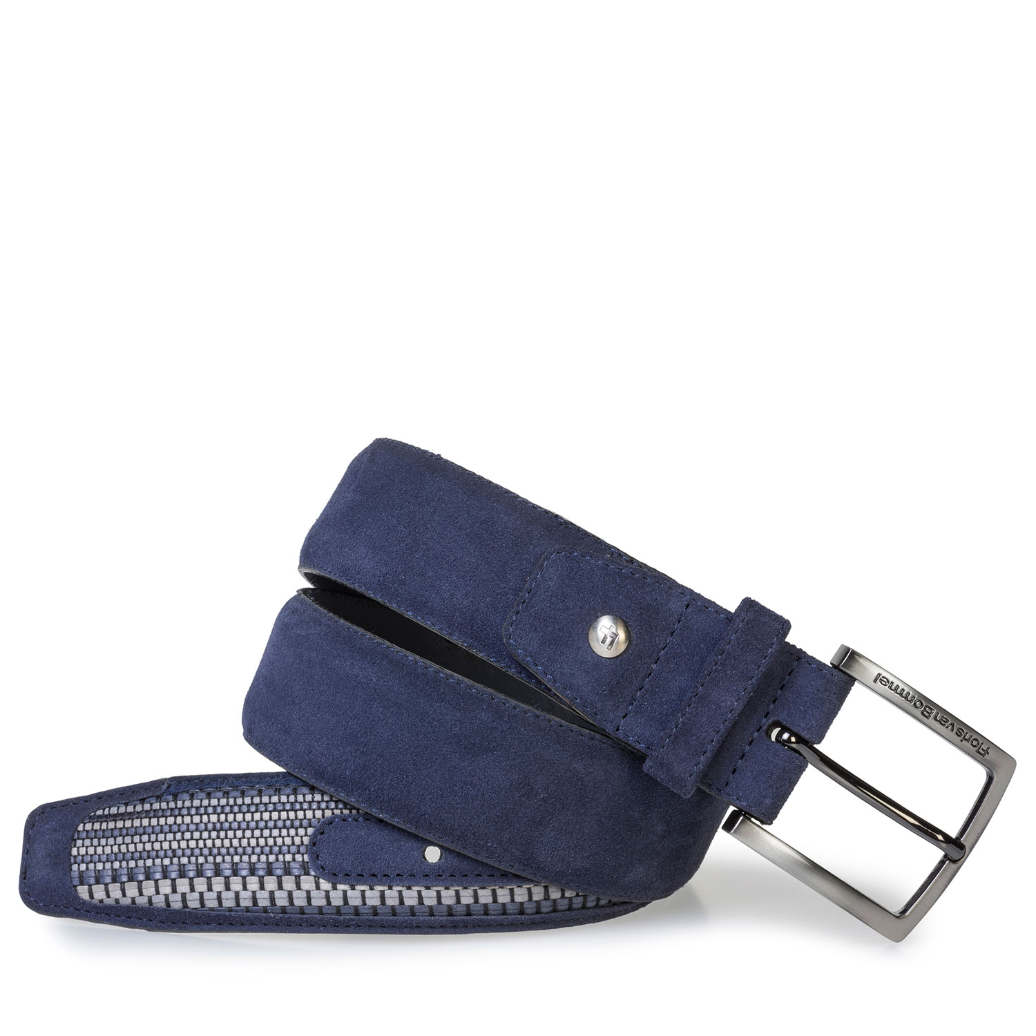 75159/33 - Dark blue belt with braided details 75159/33 - Dark blue belt with braided details
