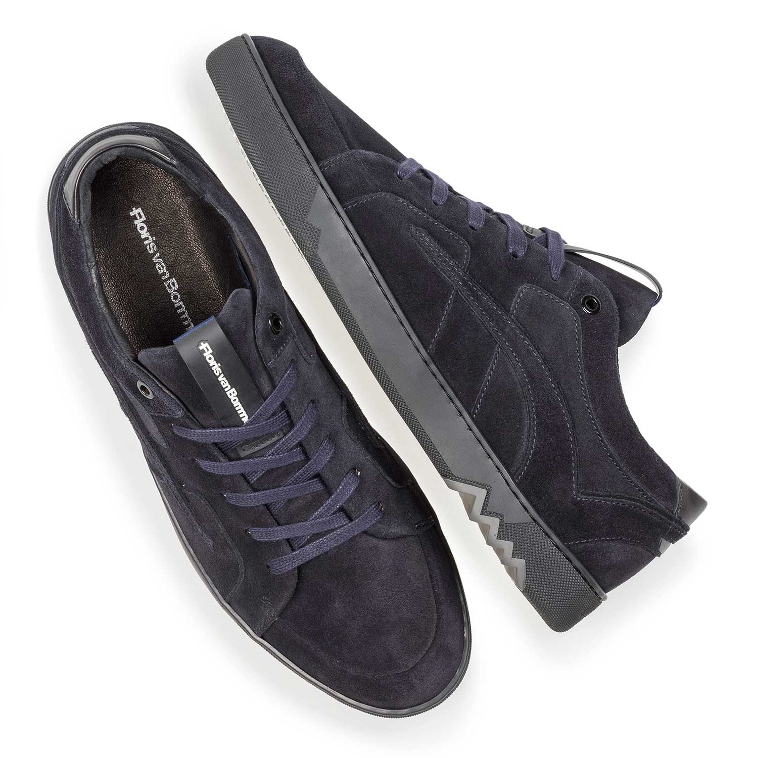 10646/02 - Dark blue suede leather sneaker 10646/02 - Dark blue suede leather sneaker