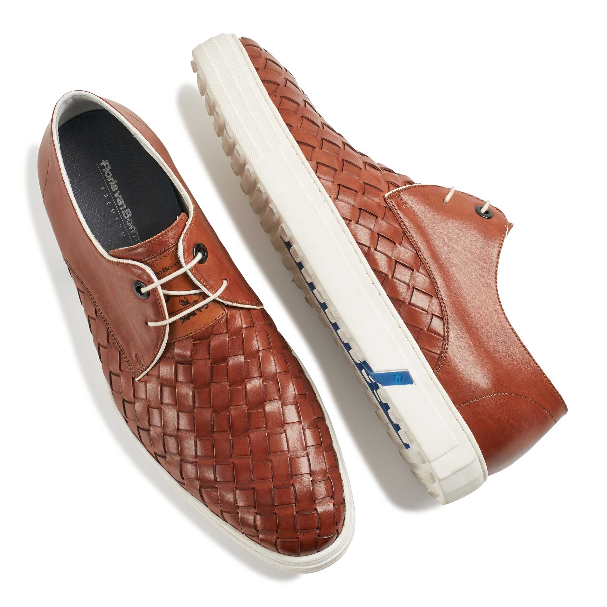 14451/02 - Floris van Bommel cognac leren heren city sneaker 14451/02 - Floris van Bommel cognac leren heren city sneaker