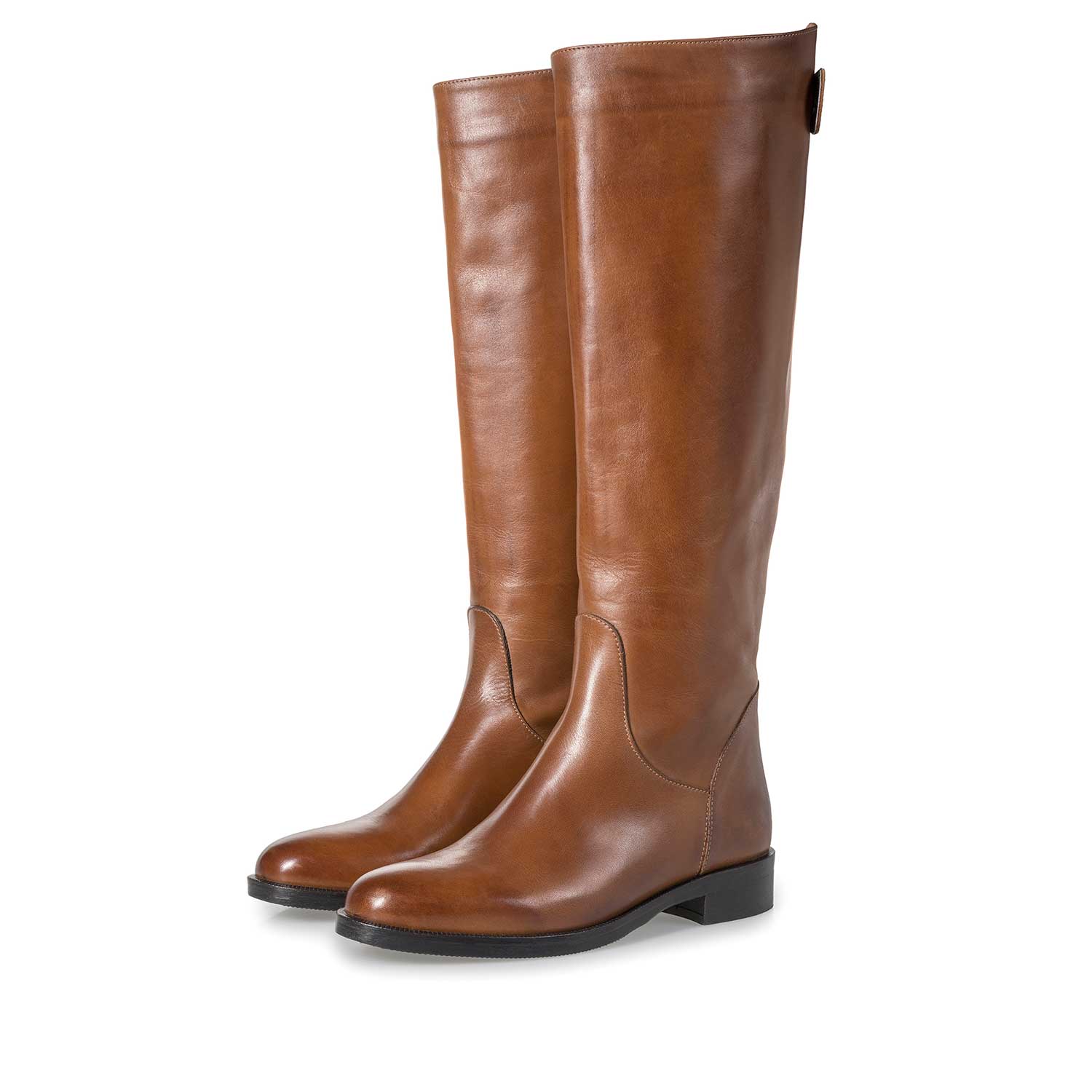 85715/02 - Kalfsleren hoge laars cognac 85715/02 - Kalfsleren hoge laars cognac