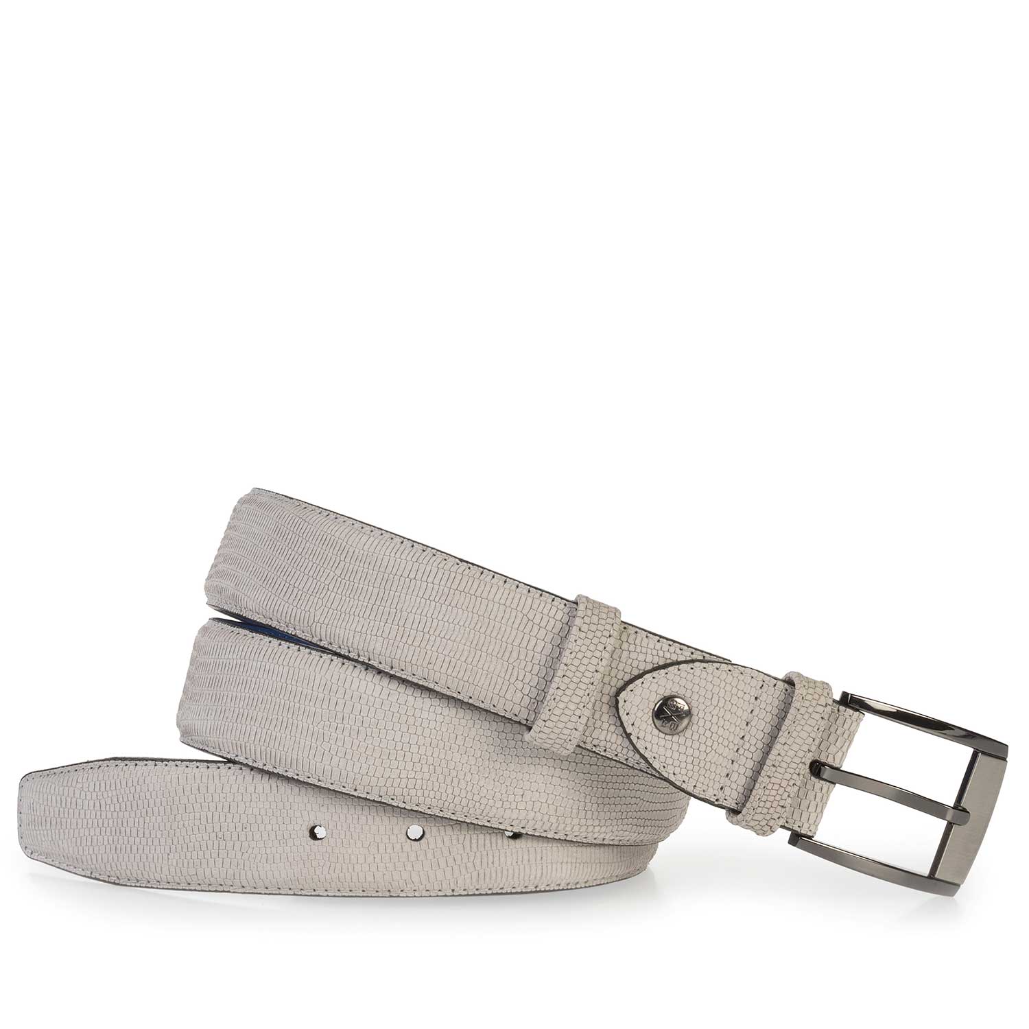 75180/41 - White nubuck leather belt 75180/41 - White nubuck leather belt