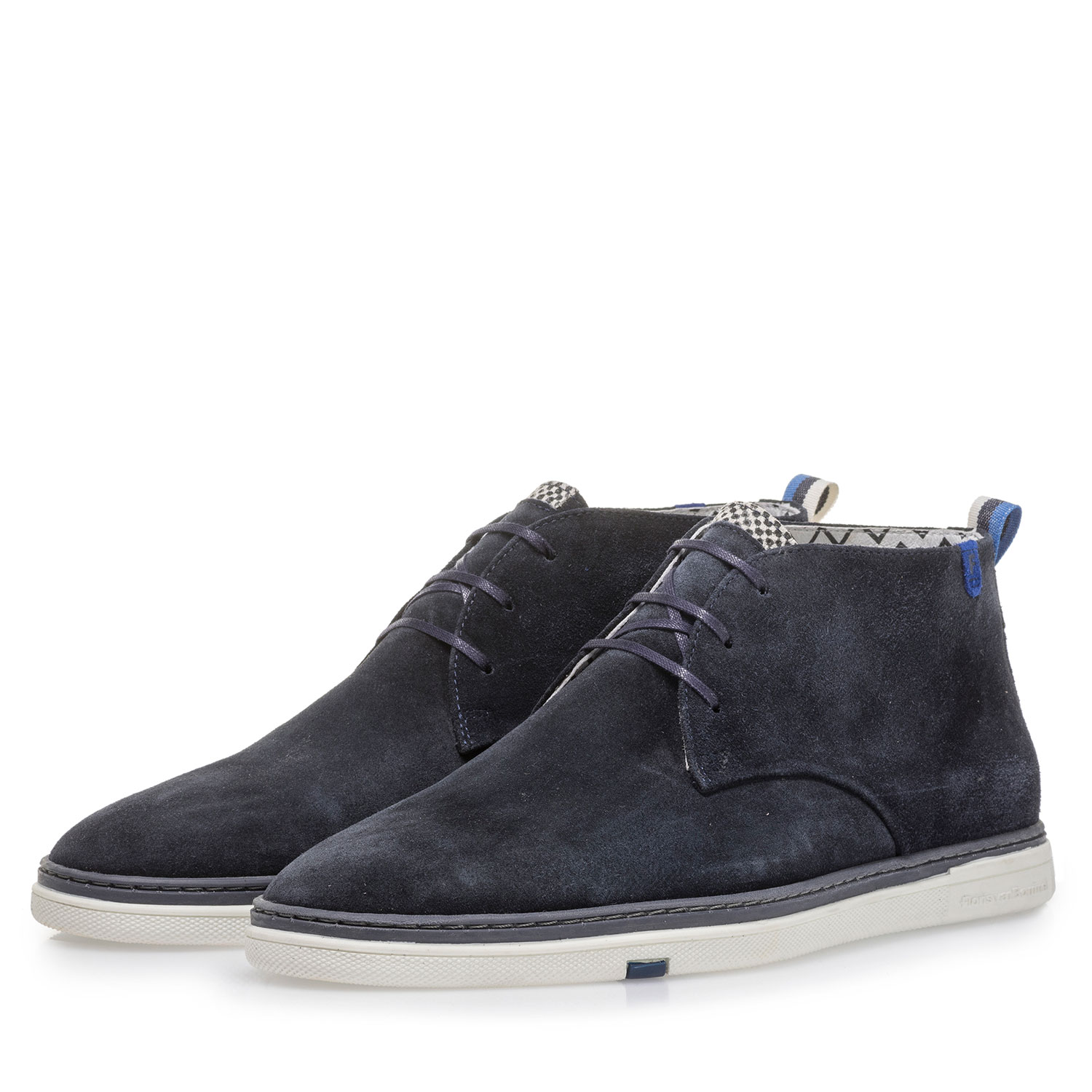 10502/06 - Donkerblauwe suède veterboot 10502/06 - Donkerblauwe suède veterboot